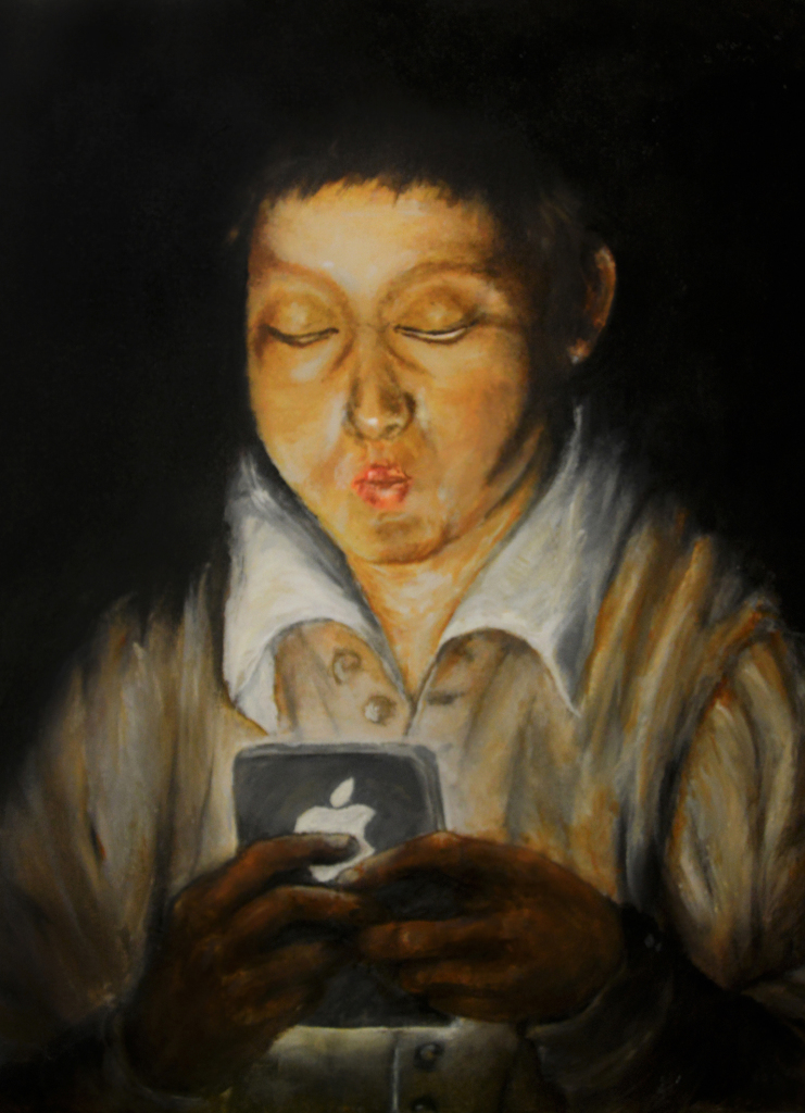 Ewa Nowacka (15 lat), Chłopiec włączający telefon